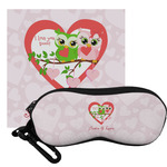 Valentine Owls Eyeglass Case & Cloth (Personalized)