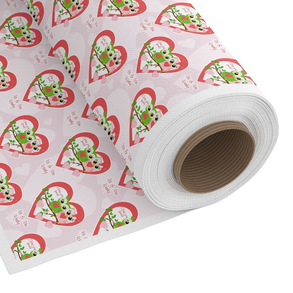 Custom Valentine Owls Fabric by the Yard - Spun Polyester Poplin (Personalized)