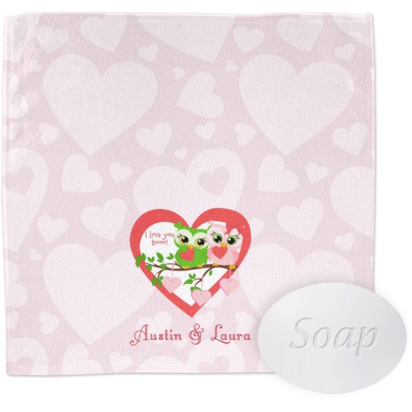 Custom Valentine Owls Washcloth (Personalized)