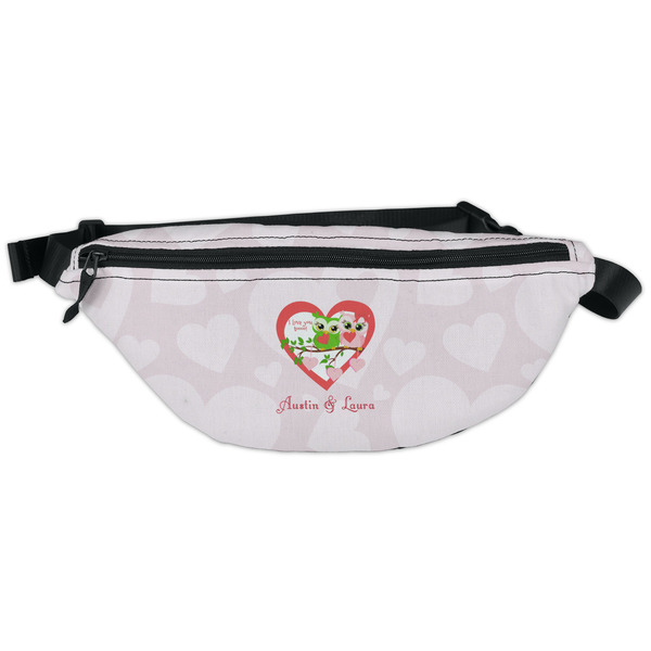 Custom Valentine Owls Fanny Pack - Classic Style (Personalized)
