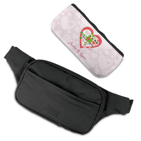 Valentine Owls Fanny Packs - FLAT (flap off)