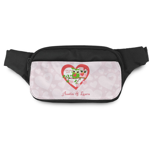 Custom Valentine Owls Fanny Pack - Modern Style (Personalized)