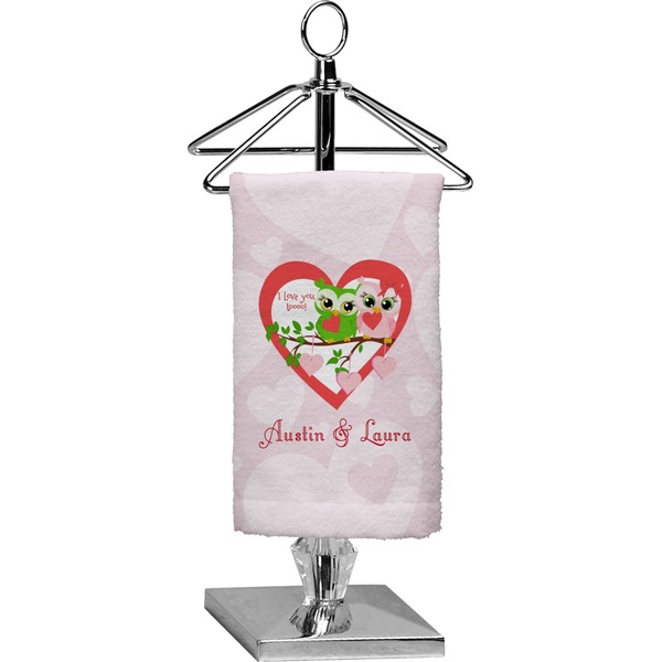Custom Valentine Owls Finger Tip Towel - Full Print (Personalized)