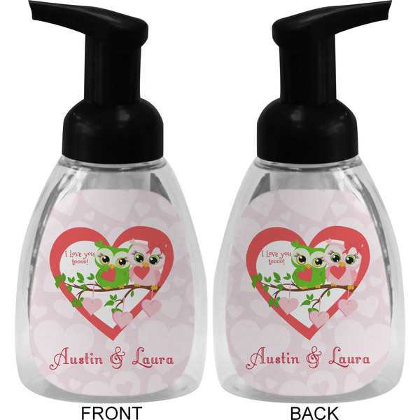 Valentine Owls Foam Soap Bottle (Front & Back)