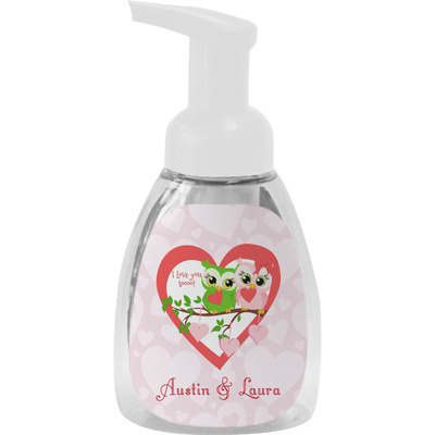 Valentine Owls Foam Soap Bottle - White (Personalized)