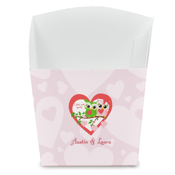 Custom Valentine Owls French Fry Favor Boxes (Personalized)