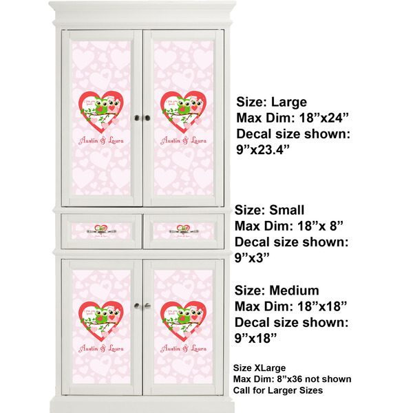 Valentine Owls Full Cabinet (Show Sizes)