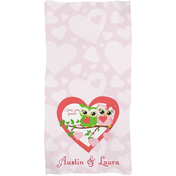 Valentine Owls Full Sized Bath Towel - Apvl