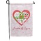 Valentine Owls Small Garden Flag - Double Sided w/ Couple's Names