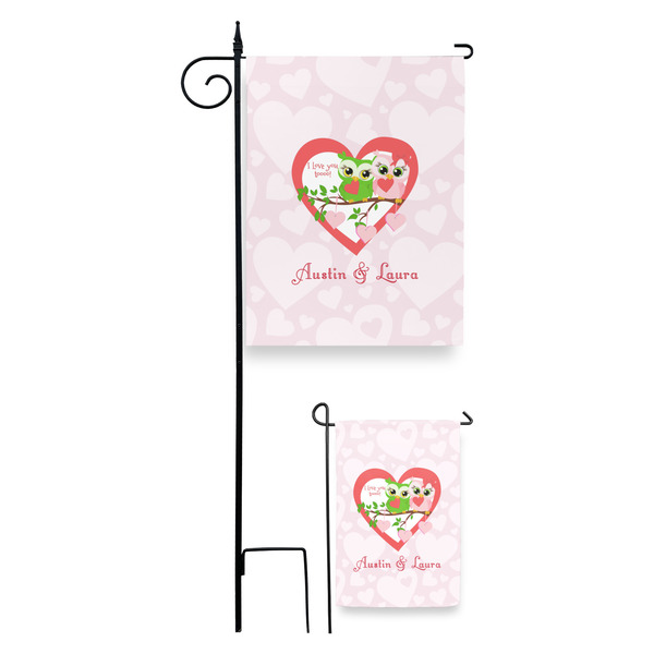 Valentine Owls Garden Flag - PARENT/MAIN