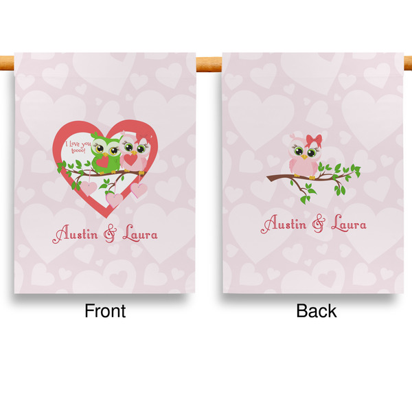 Valentine Owls Garden Flags - Large - Double Sided - APPROVAL