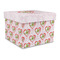 Valentine Owls Gift Boxes with Lid - Canvas Wrapped - Large - Front/Main
