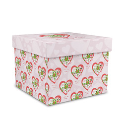 Valentine Owls Gift Box with Lid - Canvas Wrapped - Medium (Personalized)