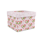 Valentine Owls Gift Box with Lid - Canvas Wrapped - Small (Personalized)