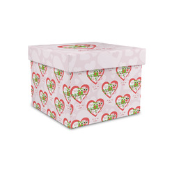 Valentine Owls Gift Box with Lid - Canvas Wrapped - Small (Personalized)