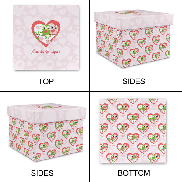 Valentine Owls Gift Boxes with Lid - Canvas Wrapped - X-Large - Approval