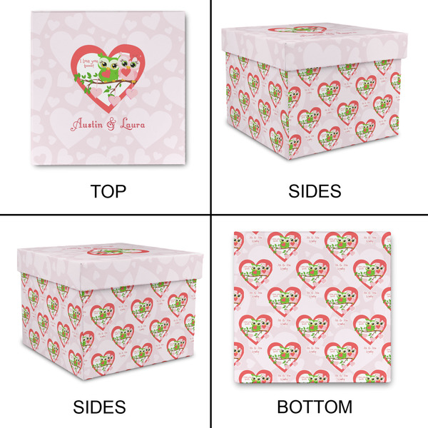 Valentine Owls Gift Boxes with Lid - Canvas Wrapped - XX-Large - Approval