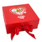Valentine Owls Gift Boxes with Magnetic Lid - Red - Front