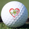 Valentine Owls Golf Ball - Branded - Front