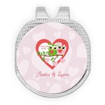 Valentine Owls Golf Ball Marker - Hat Clip - Silver
