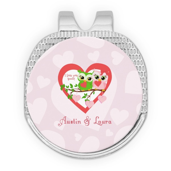 Valentine Owls Golf Ball Hat Marker Hat Clip