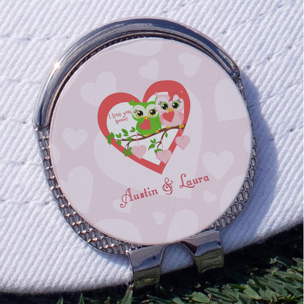 Custom Valentine Owls Golf Ball Marker - Hat Clip