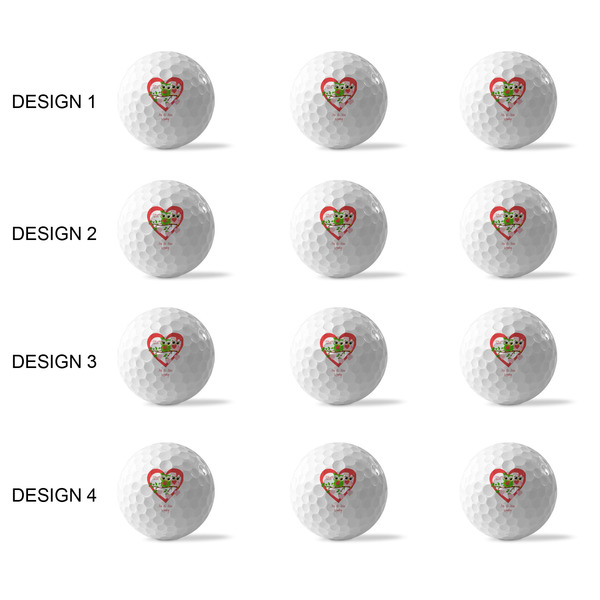 Valentine Owls Golf Balls - Generic - Set of 12 - APPROVAL