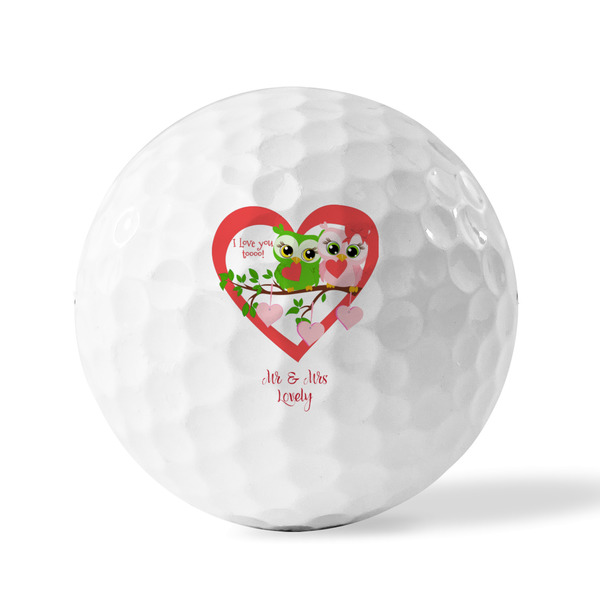 Valentine Owls Golf Balls - Generic - Set of 3 - FRONT