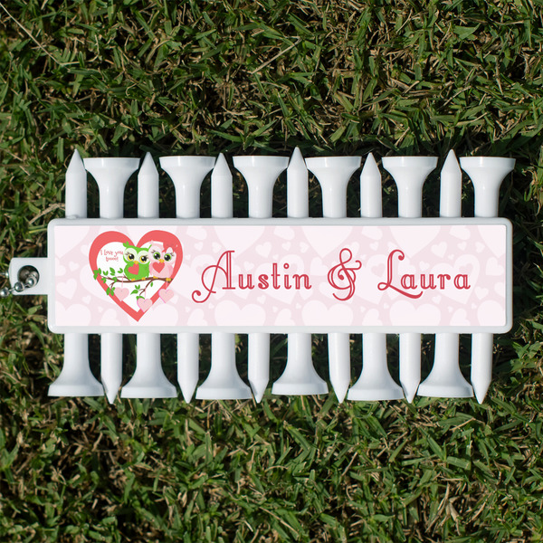 Valentine Owls Golf Tees & Ball Markers Set - Front