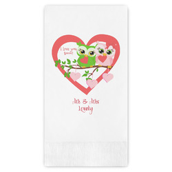 Valentine Owls Guest Paper Towels - Full Color (Personalized)