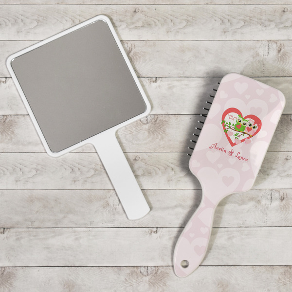 Valentine Owls Hair Brush - In Context