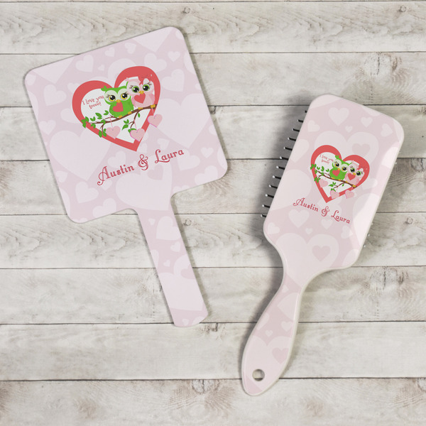 Valentine Owls Hand Mirrors - In Context