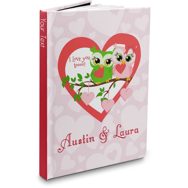 Custom Valentine Owls Hardbound Journal (Personalized)