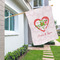 Valentine Owls House Flags - Double Sided - LIFESTYLE
