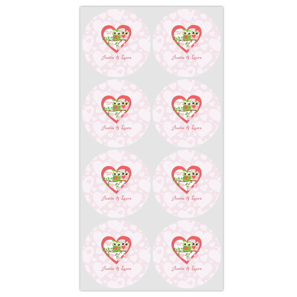Valentine Owls Icing Circle - Medium - Set of 8