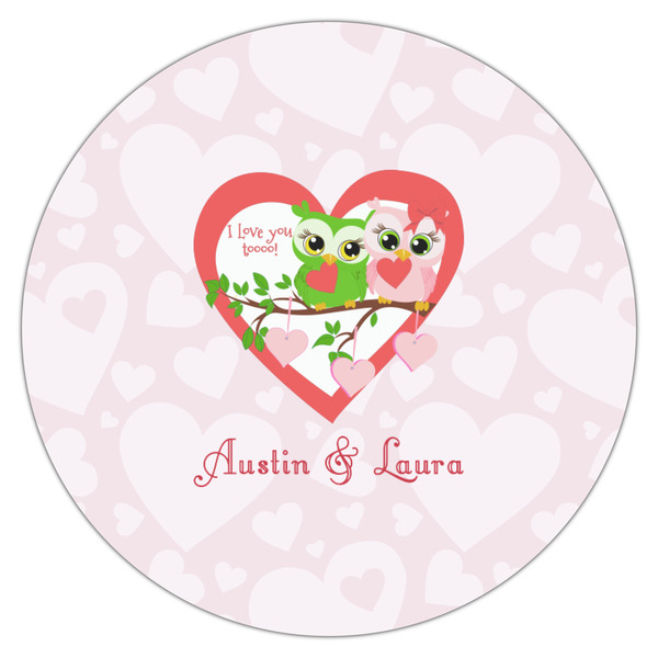 Valentine Owls Icing Circle - Medium - Single