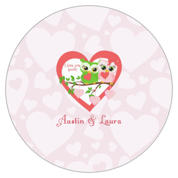 Valentine Owls Icing Circle - XSmall - Single