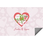 Valentine Owls Indoor / Outdoor Rug - 6'x8' w/ Couple's Names