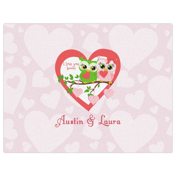 Valentine Owls Indoor / Outdoor Rug - 6'x8' - Front Flat