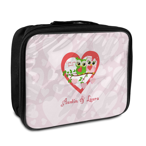 Custom Valentine Owls Insulated Lunch Bag (Personalized)