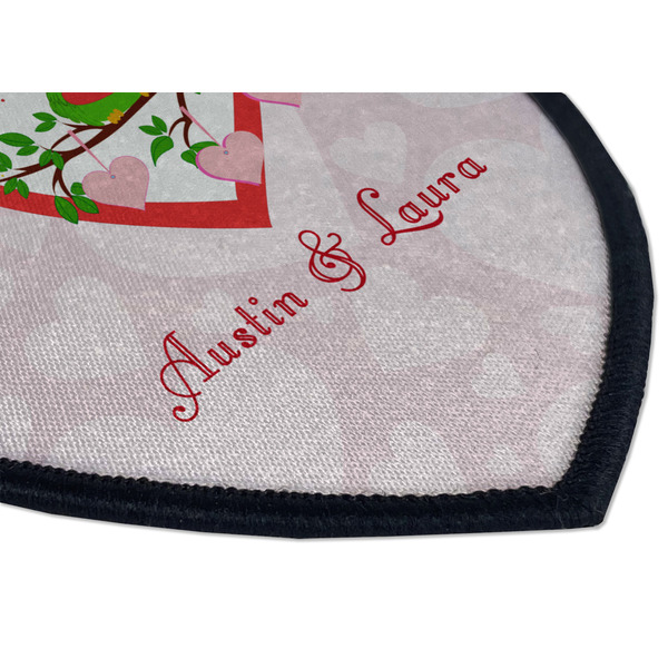 Valentine Owls Iron on Shield 3 Detail