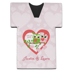Valentine Owls Jersey Bottle Cooler (Personalized)