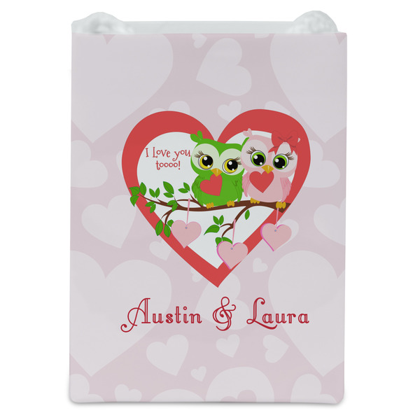 Valentine Owls Jewelry Gift Bag - Gloss - Front