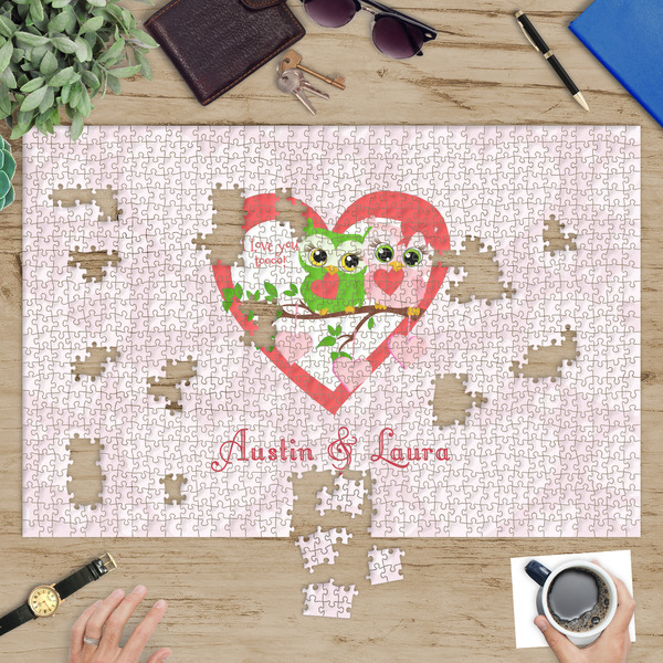 Valentine Owls Jigsaw Puzzle 1014 Piece - In Context
