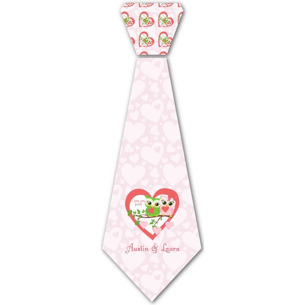 Custom Valentine Owls Iron On Tie (Personalized)