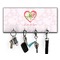 Valentine Owls Key Hanger w/ 4 Hooks w/ Couple's Names