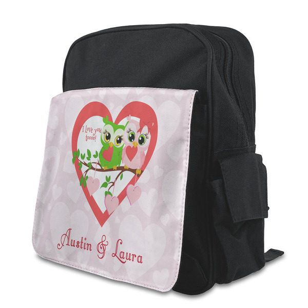 Custom Valentine Owls Preschool Backpack (Personalized)
