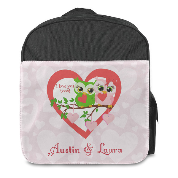 Valentine Owls Kids Backpack - Front