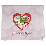 Valentine Owls Kitchen Towel - Poly Cotton w/ Couple's Names