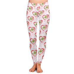 Valentine Owls Ladies Leggings - Small (Personalized)